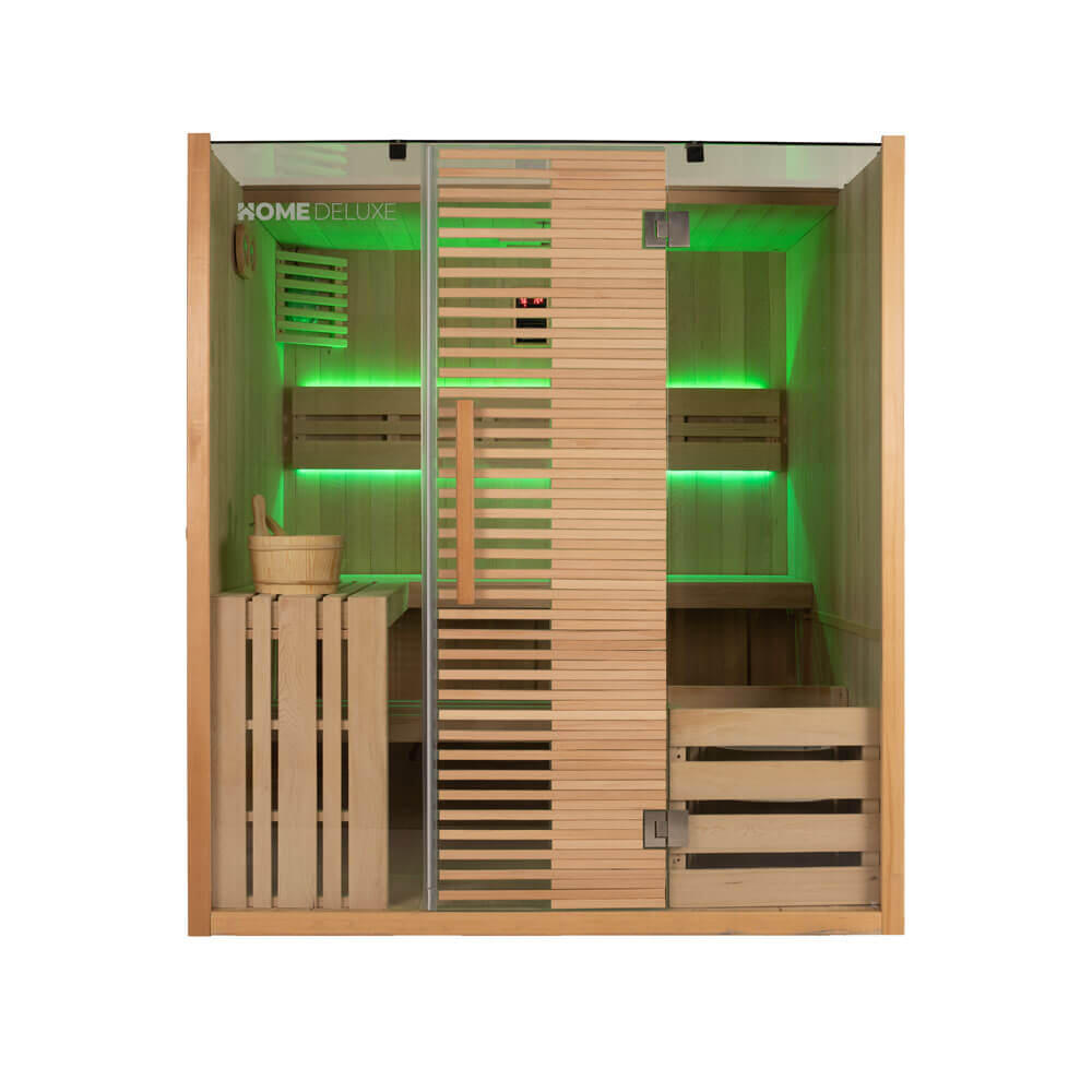 Home Deluxe - Sauna – Modèle Omaha - Sauna - Blanc|marron - 40 M - Decathlon