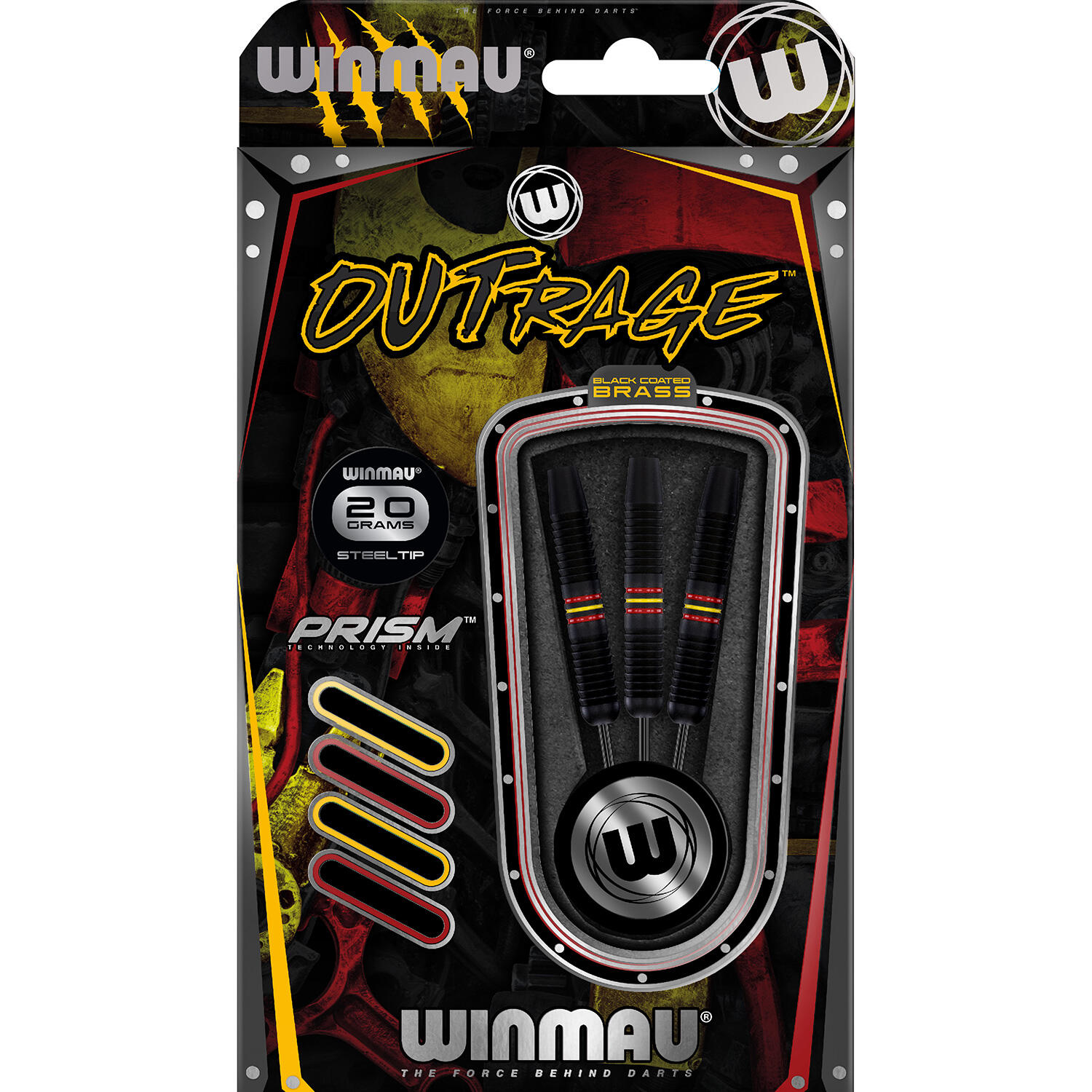 WINMAU Winmau Dartpijlen steeltip Outrage brass