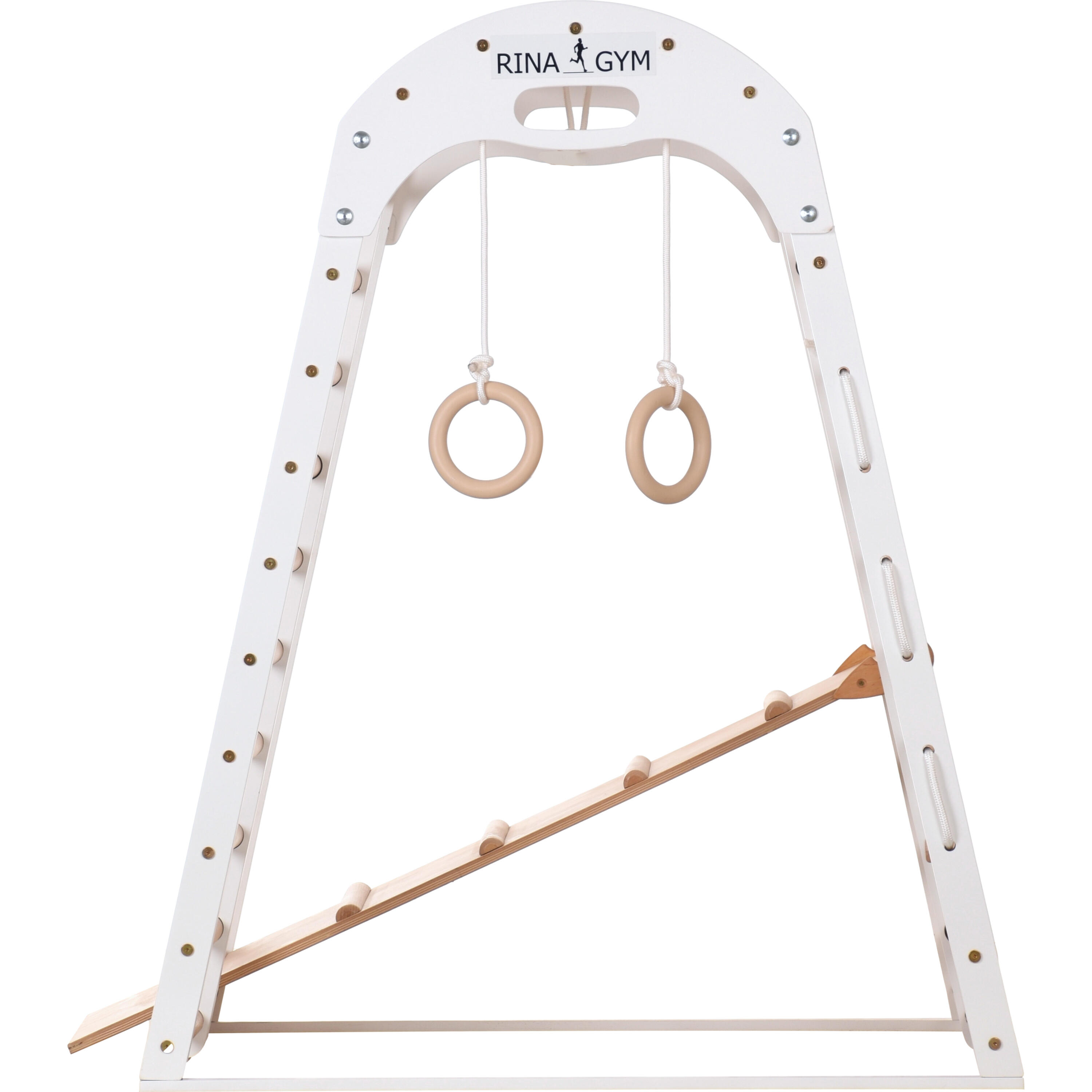 Klimdriehoek Binnen speeltuin voor kinderen (Wit) 4/7