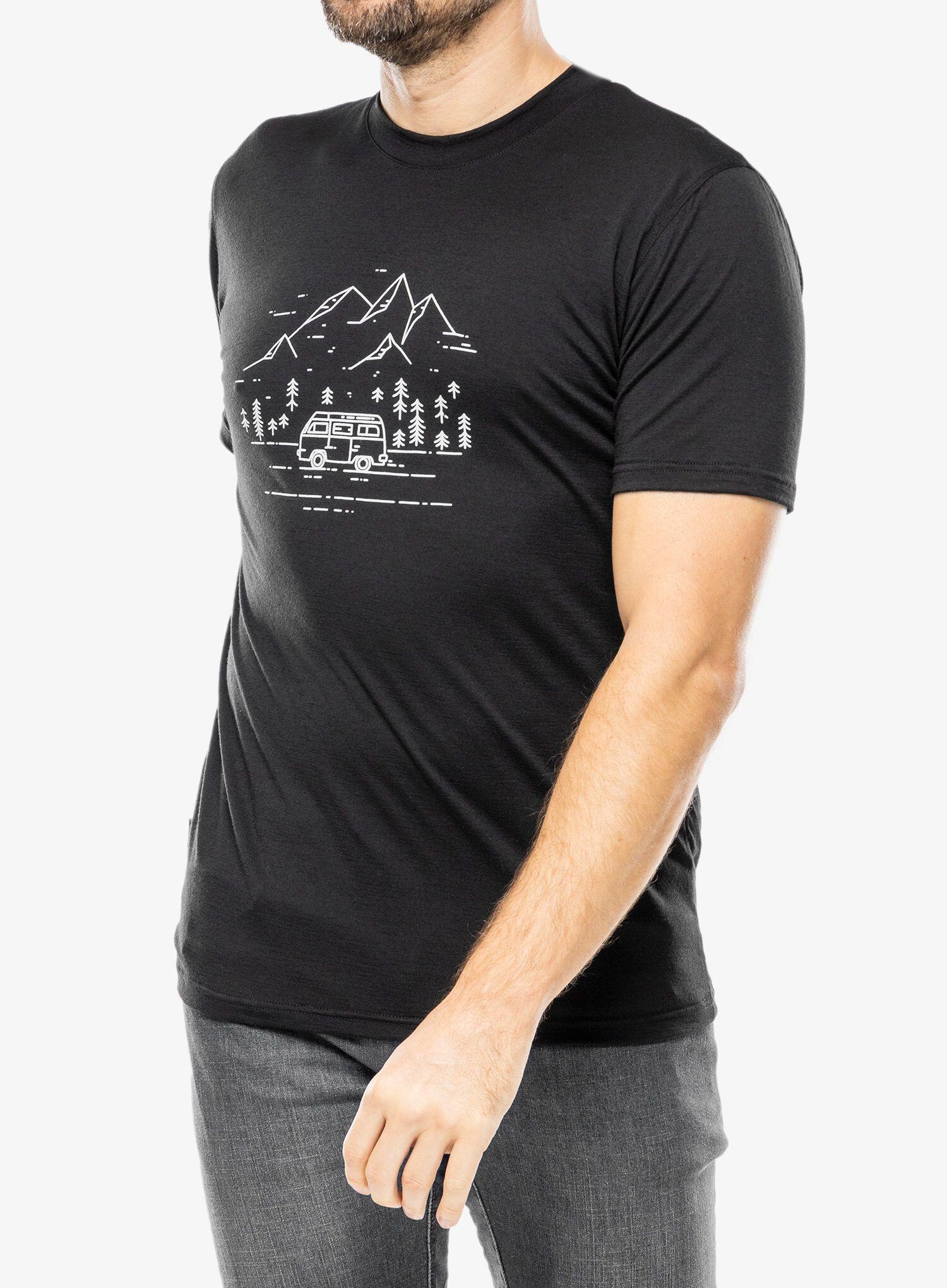 Koszulka z nadrukiem męska Sensor Merino Active PT Tee S/S 3/7