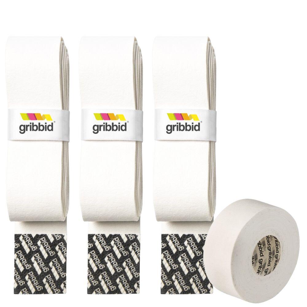 Hockey Grip Zeem - Progrip 3pack wit + sporttape wit 1/2