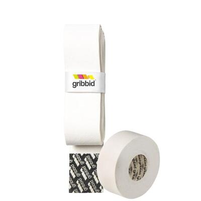 Griffband Feldhockey Grip - Progrip 1 stück weiß + sporttape weiß