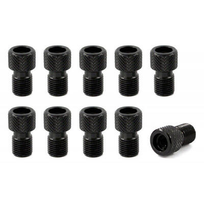 Kit conversione Velox Presta a Schrader con O-ring in alluminio (10 pz).