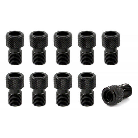 Kit conversione Velox Presta a Schrader con O-ring in alluminio (10 pz).