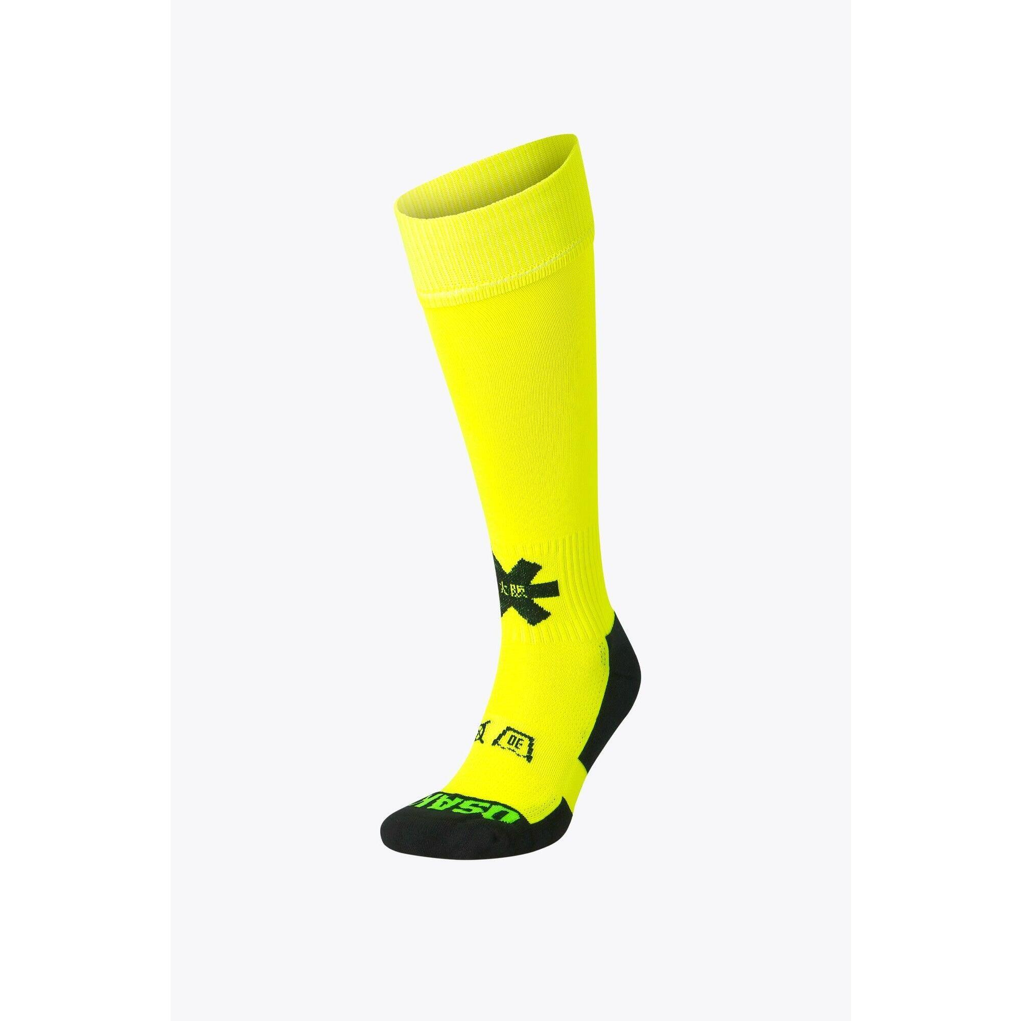 Osaka - Chaussettes De Hockey Sur Gazon Osaka | Jaune Fluo - Chaussettes - Rouge - Decathlon