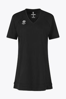Osaka Damen Tech-Kleid mit V-Ausschnitt | Schwarz