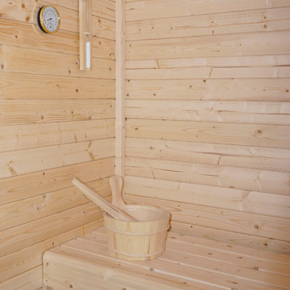 Cabane de sauna TALO M – Dimensions : 191 × 157 × 221 cm 7/7