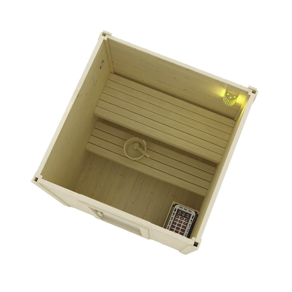 Cabane de sauna TALO M – Dimensions : 191 × 157 × 221 cm 5/7