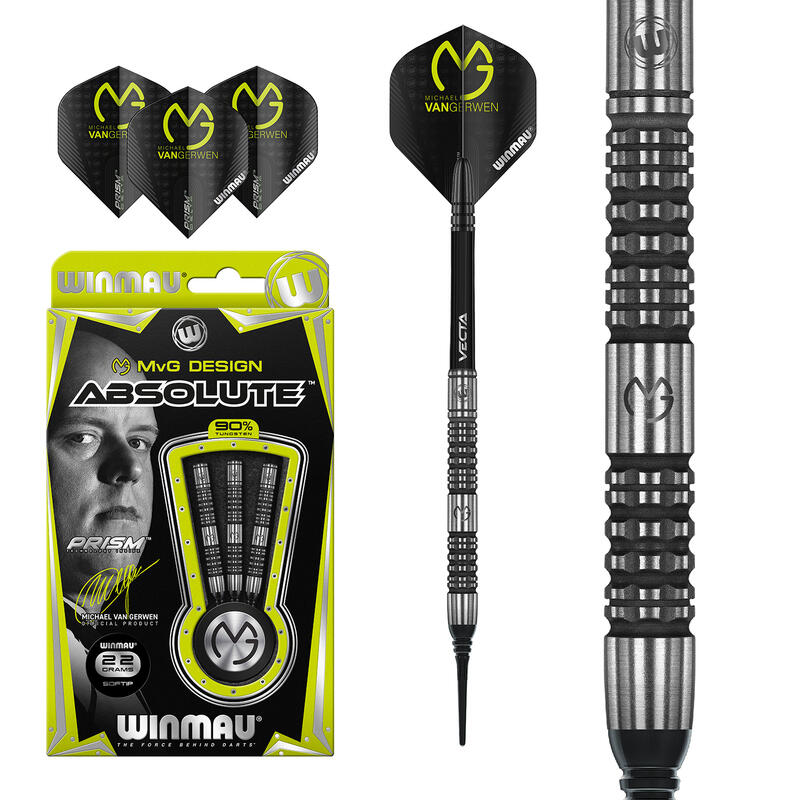 Dardos Winmau Michael Van Gerwen MvG Design Absolute 22g 90%