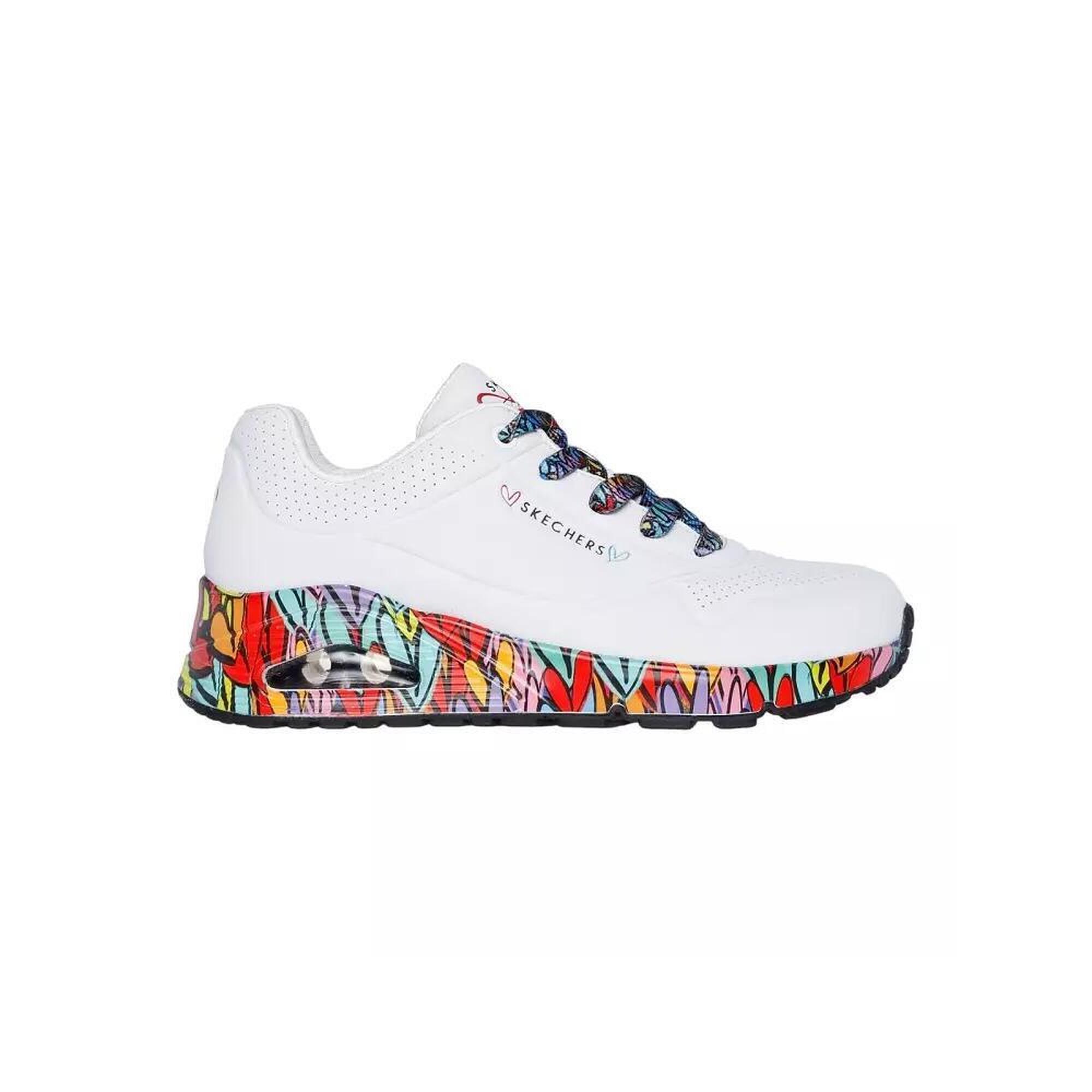 Skechers - Chaussures Femme Uno - Ravaged Love Wmlt Blanc Blanc Skechers - Baskets - Blanc - 41 - Decathlon
