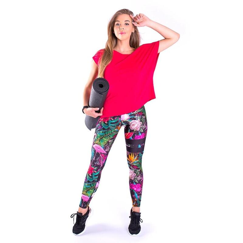 Kolorowe legginsy sportowe z wysokim stanem damskie 2skin FUSION