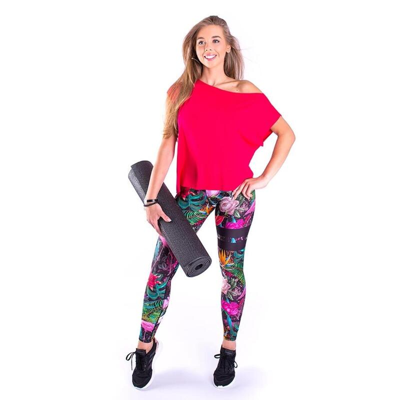 Kolorowe legginsy sportowe z wysokim stanem damskie 2skin FUSION