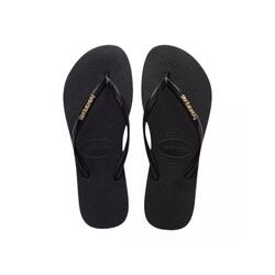 Tong pour femme Slim Logo Metallic