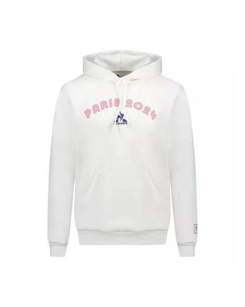 Sweat Homme Sweat Le Coq Sportif GRAPHIC P24 HOODY NÂ°2 M Blanc Blanc