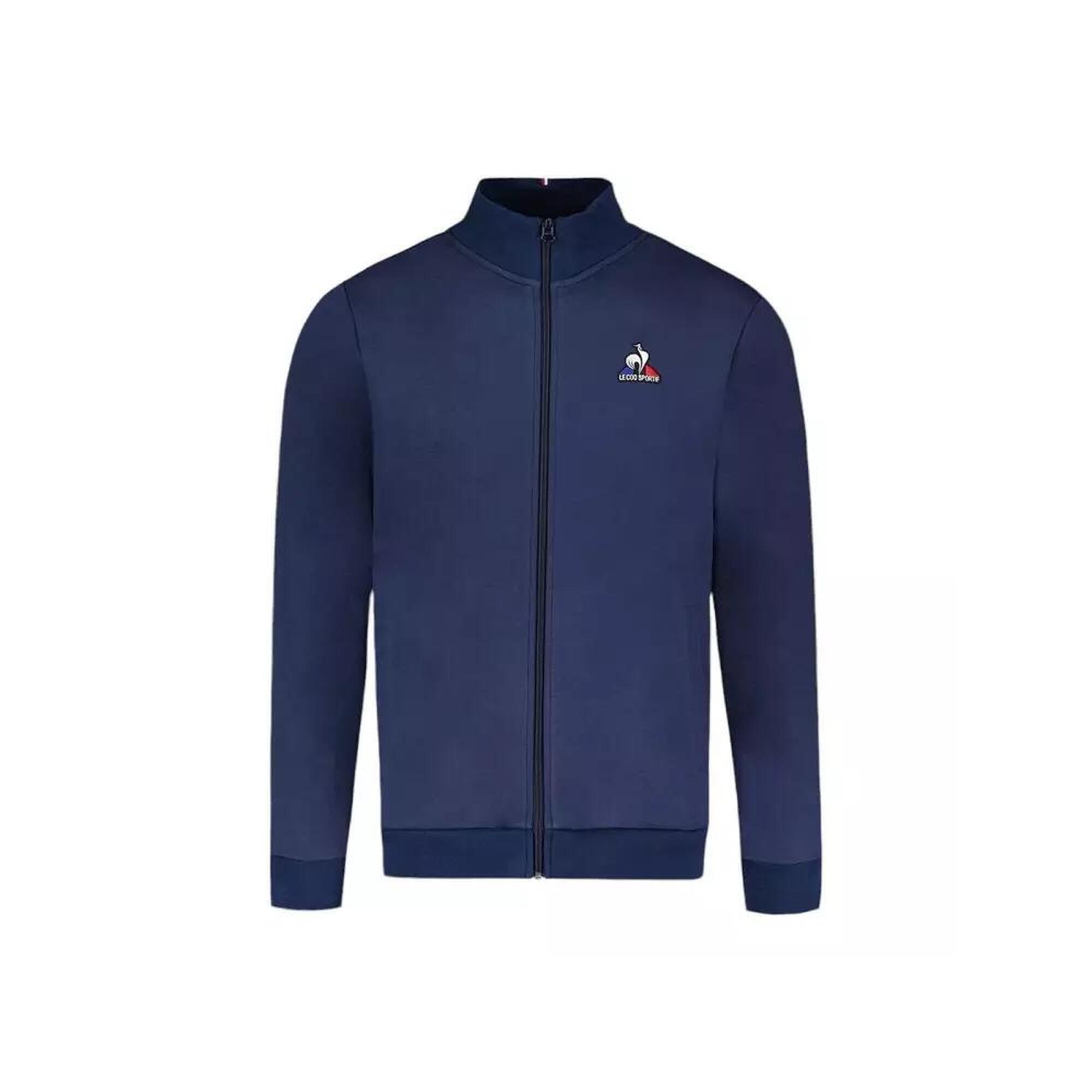 Hanorac Le Coq Sportif Model Ess Fz Sweat N Culoare Albastru