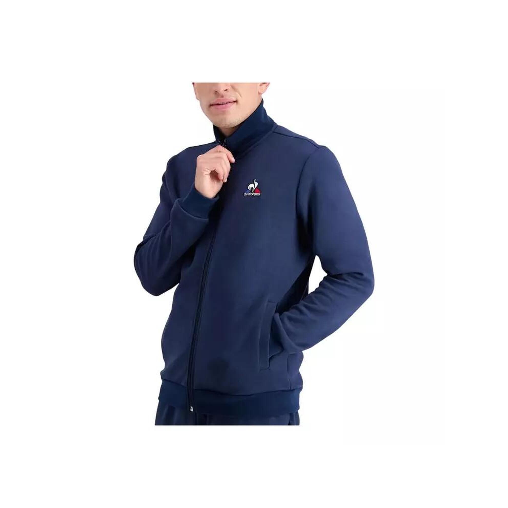 Hanorac Le Coq Sportif Model Ess Fz Sweat N Culoare Albastru