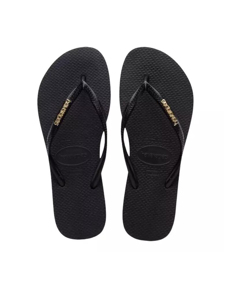 HAVAIANAS Havaianas - Slim Logo Metallic black gol