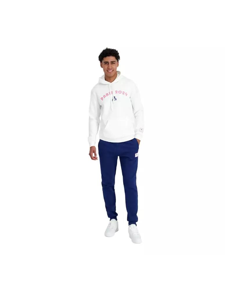 Sweat Le Coq Sportif GRAPHIC P24 HOODY NÂ°2 M Blanc 5/5