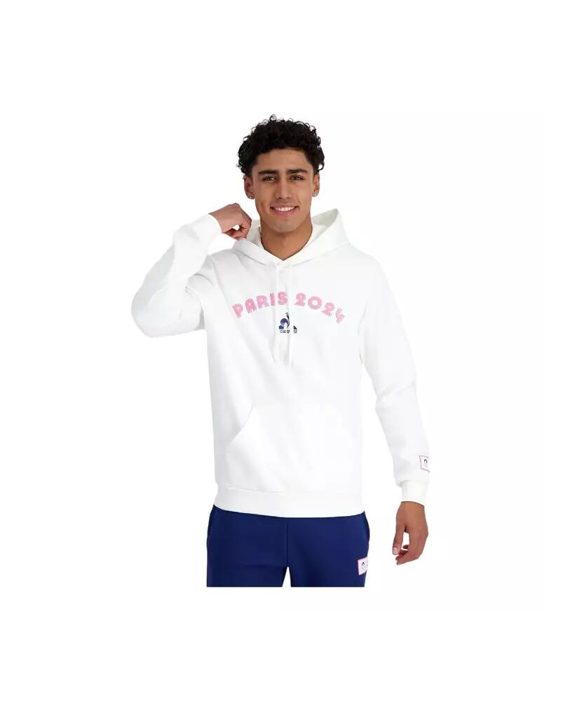 Sweat Le Coq Sportif GRAPHIC P24 HOODY NÂ°2 M Blanc 4/5