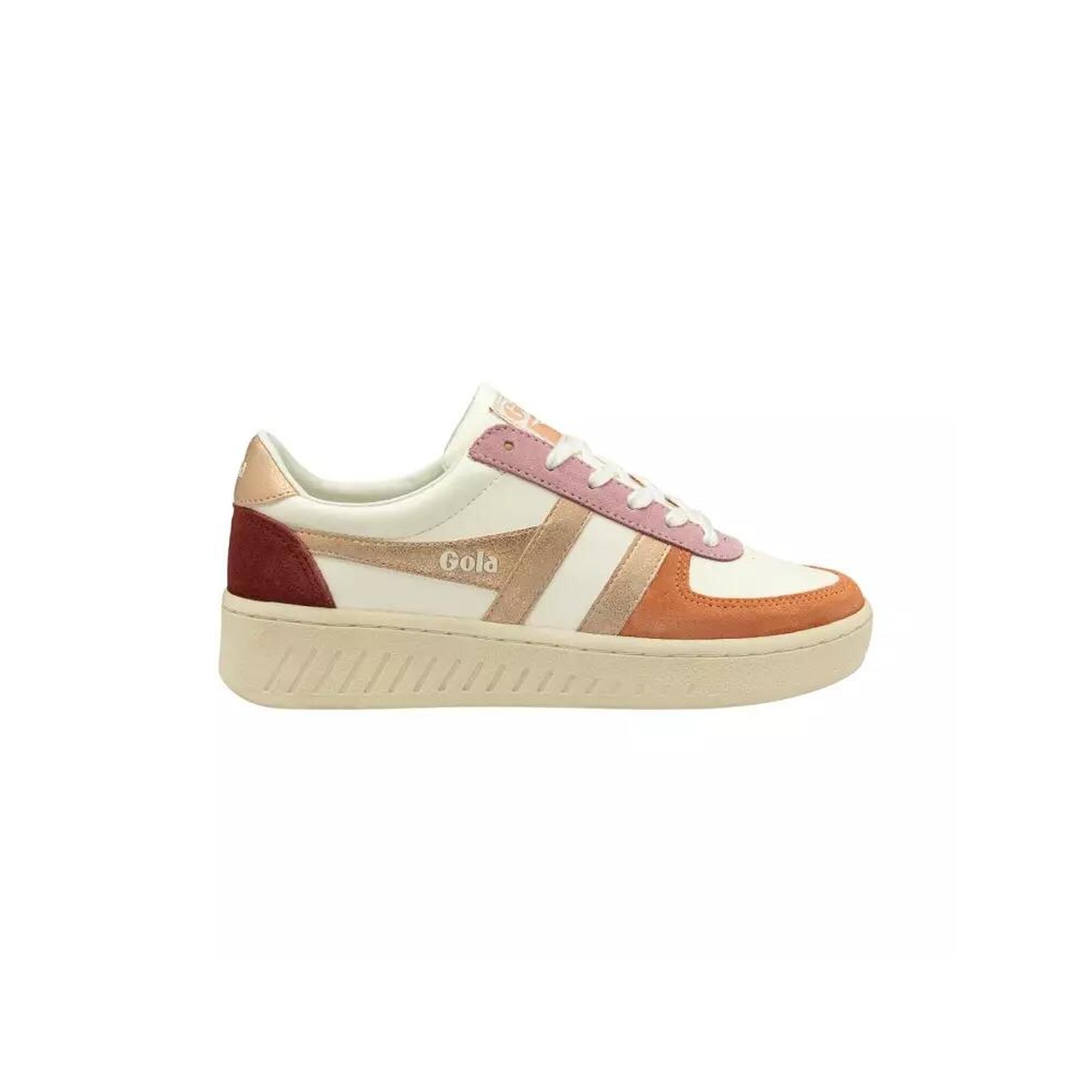 Gola - Femme Grandslam Quadrant Du- O Wht/terracotta/rs G Marron Marron Gola - Chaussures De Sport - Marron - 40 - Decathlon