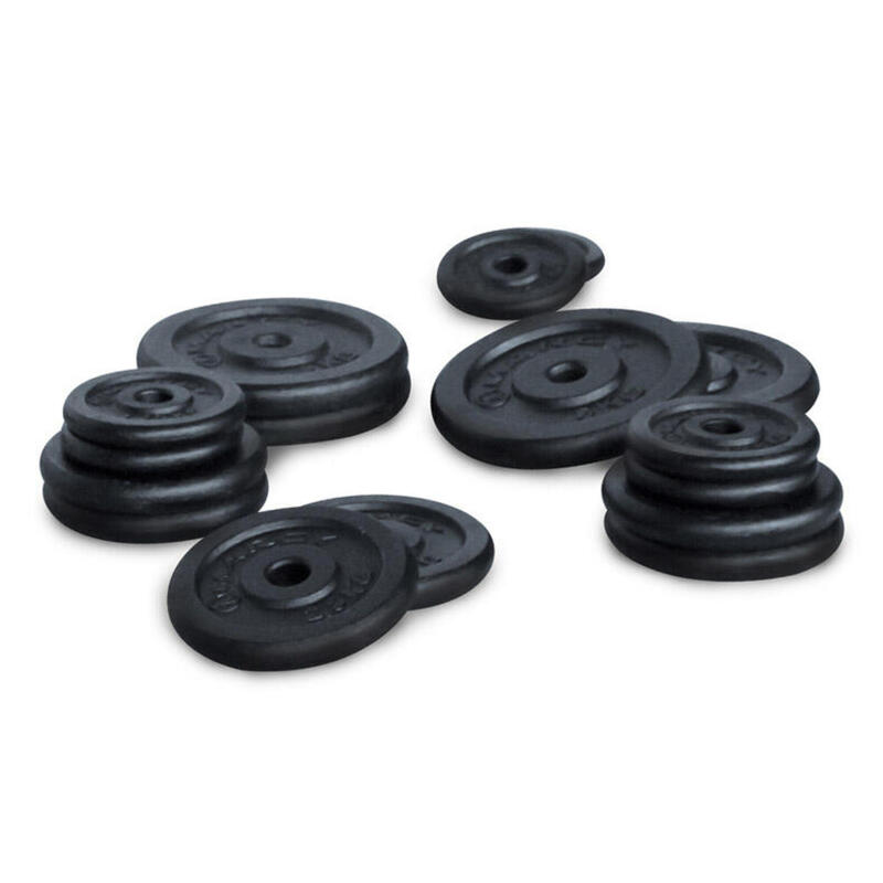 Set de pesas - duraderas y resistentes - 50kg Hierro fundido negro