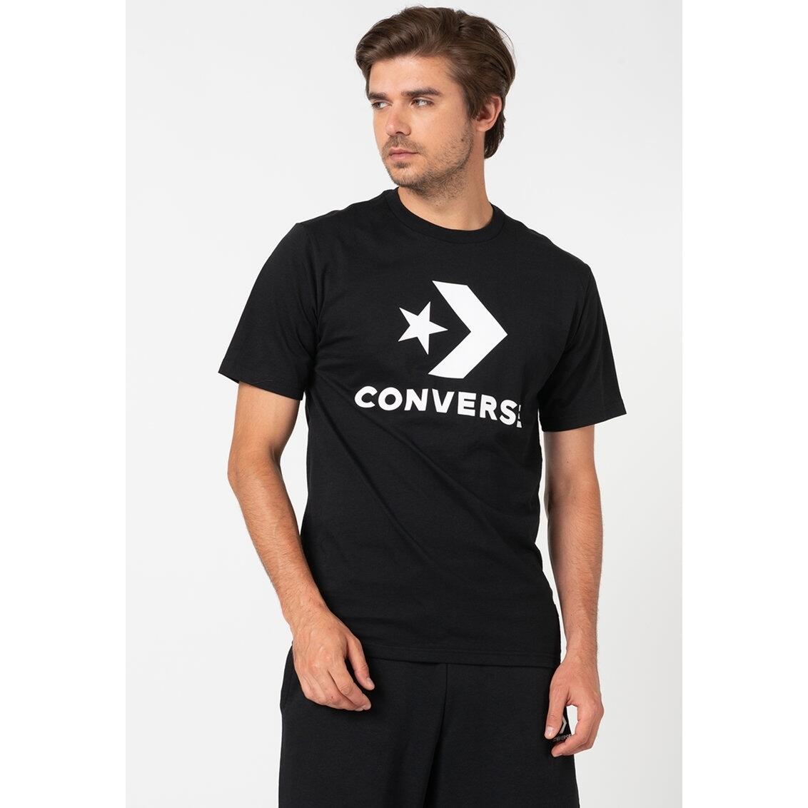 Tshirt Converse STAR CHEVRON Noir 3/5