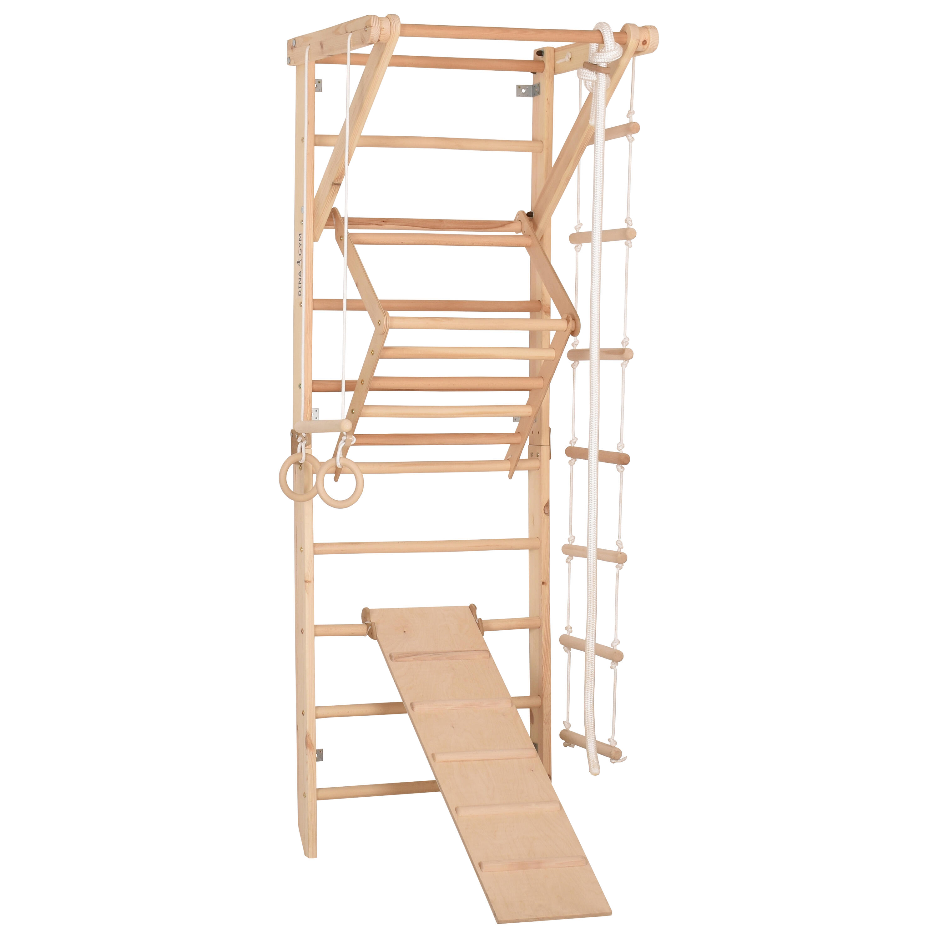 RINAGYM Kletterwand für Kinder-Indoor Klettergerüst aus Holz (Sport 3)