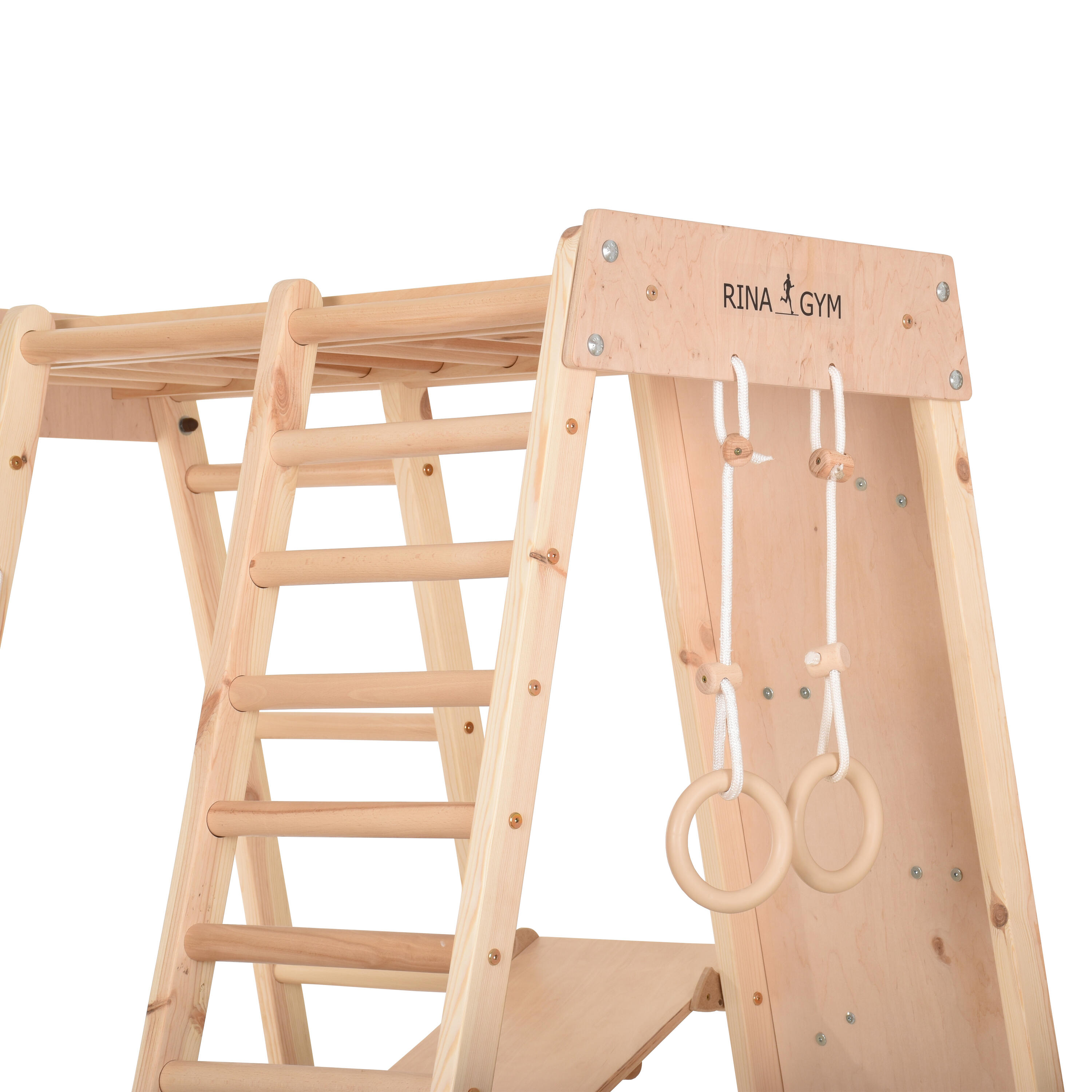 Multifunctioneel indoor klimrek van hout – Voor thuis & het gezin ( 3 ) 6/7