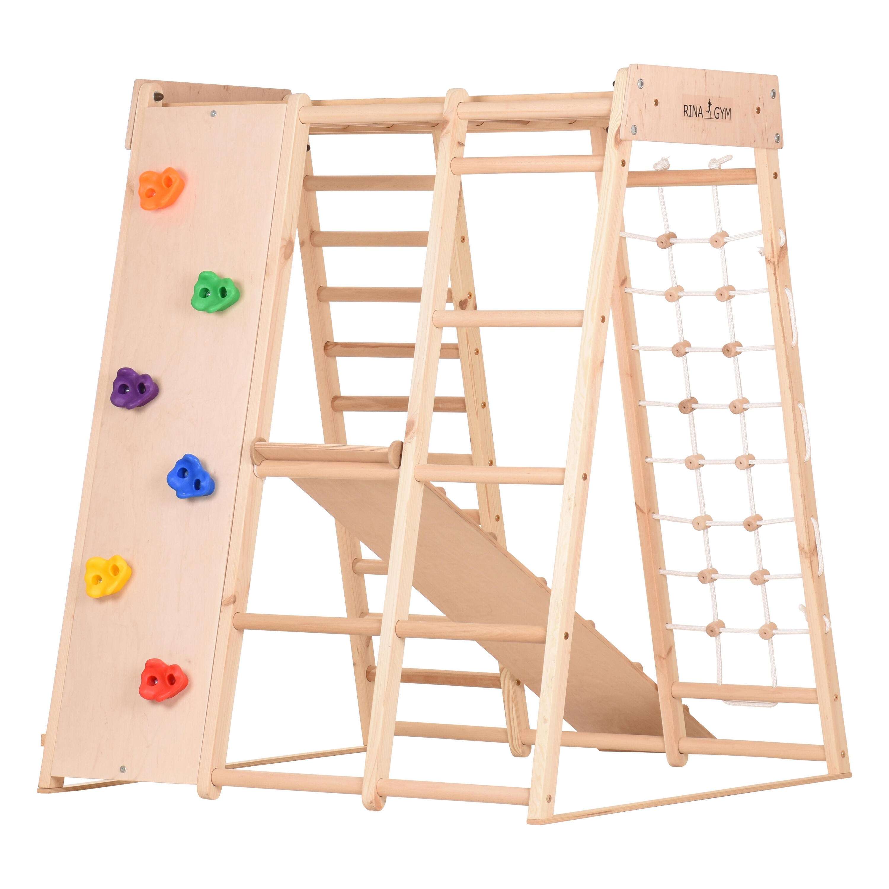 Multifunctioneel indoor klimrek van hout – Voor thuis & het gezin ( 3 ) 2/7