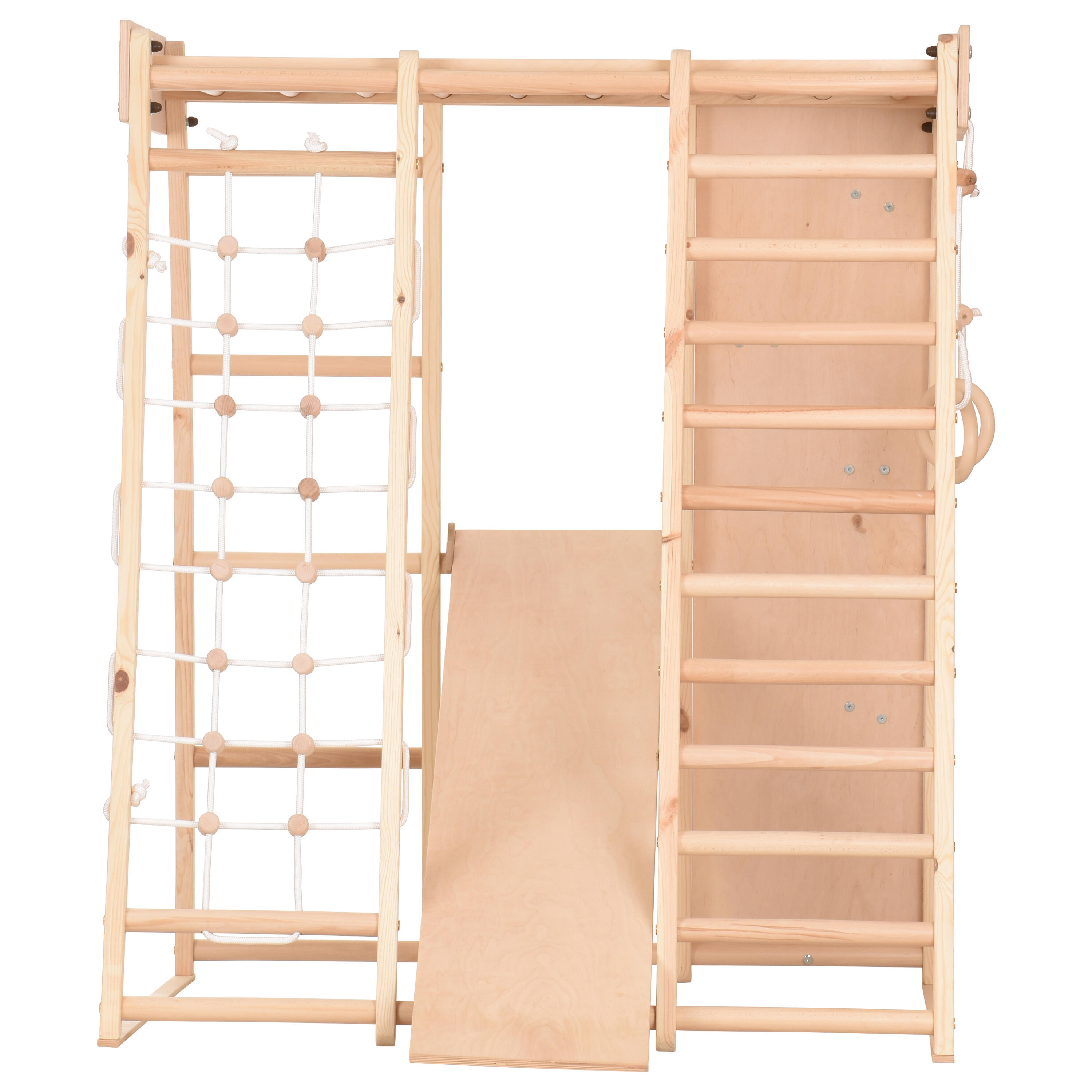 Multifunctioneel indoor klimrek van hout – Voor thuis & het gezin ( 3 ) 4/7
