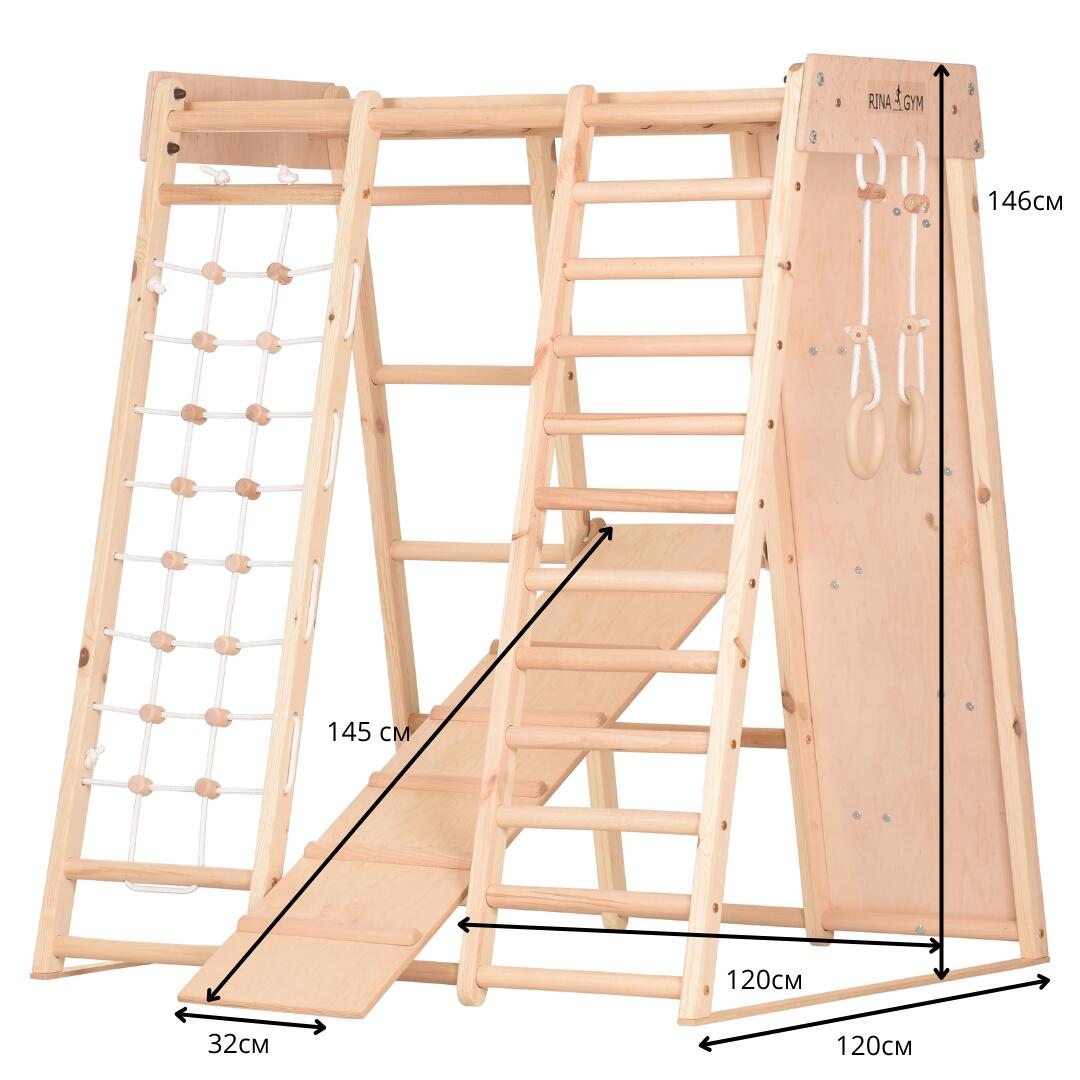 Multifunctioneel indoor klimrek van hout – Voor thuis & het gezin ( 3 ) 3/7