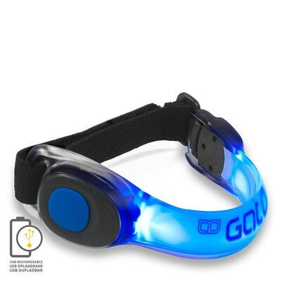 USB Wiederaufladbares Neon LED Armlicht in Blau – Einheitsgröße
