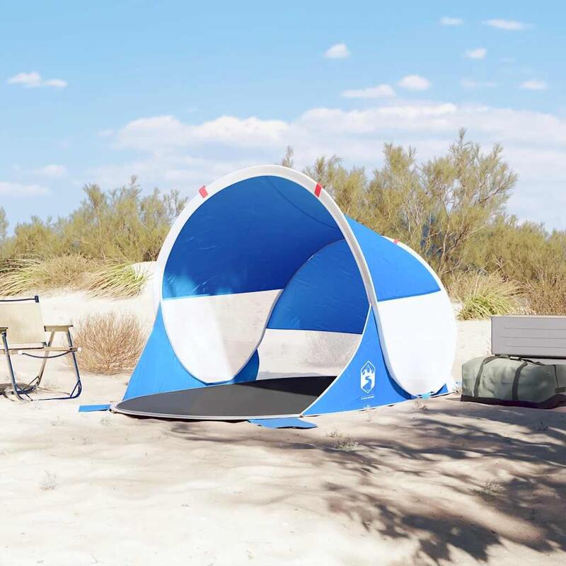 Tente de Plage Pop-Up Vidaxl - Imperméable en Bleu Azur