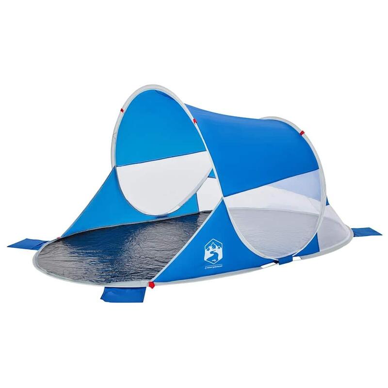 Tente de Plage Pop-Up Vidaxl - Imperméable en Bleu Azur