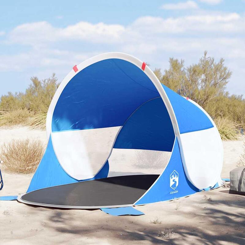 Tente de Plage Pop-Up Vidaxl - Imperméable en Bleu Azur