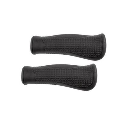 Atom Anatomische schwarze Griffe - 130 mm pro Paar