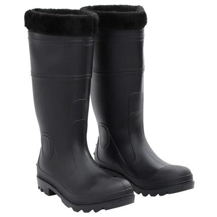 VidaXL PVC regenlaarzen met uitneembare sokken maat 41 zwart