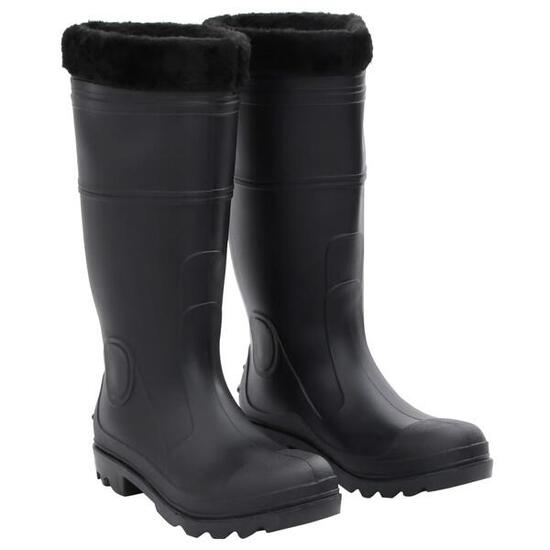 VidaXL PVC regenlaarzen met uitneembare sokken maat 41 zwart