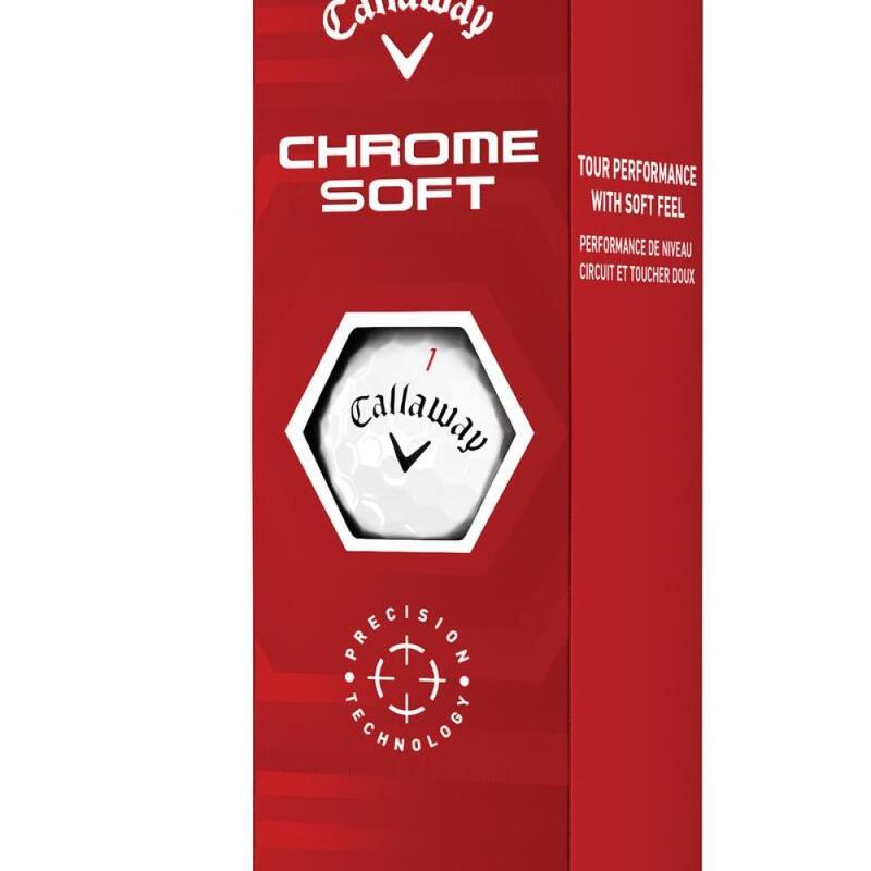 Boite de 12 Balles de Golf Callaway Chrome Soft Blanche