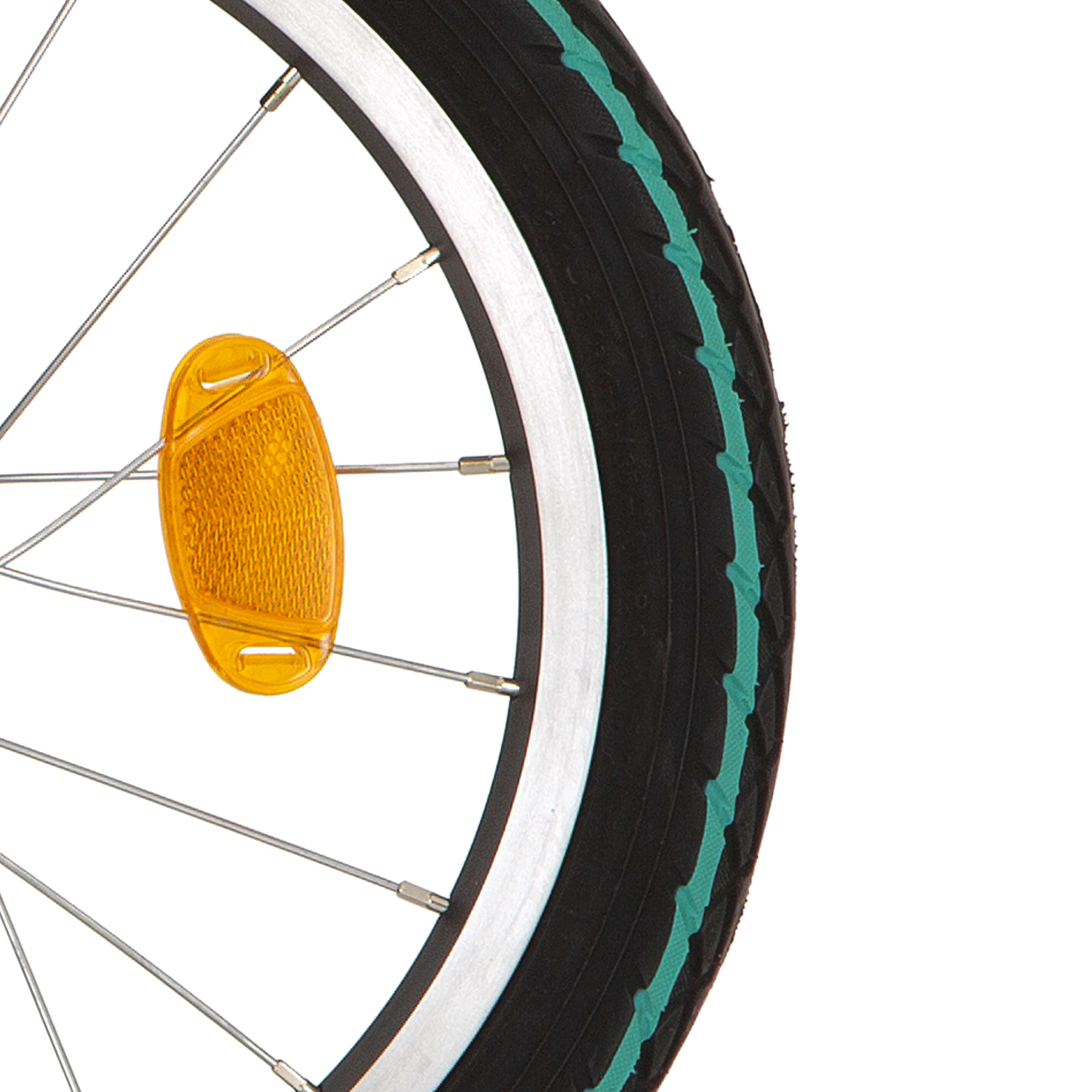 Deli Tire SA-206 16 x 1.75 opona dziecięca czarna z zielonym paskiem