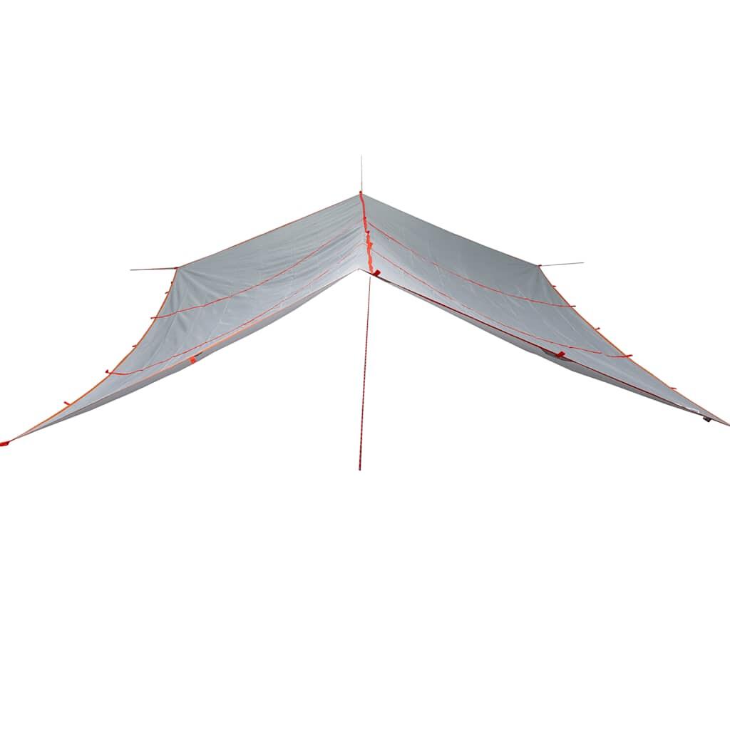 VidaXL Wasserdichte Campingplane 420 x 440 cm in Grau und Orange 3/7