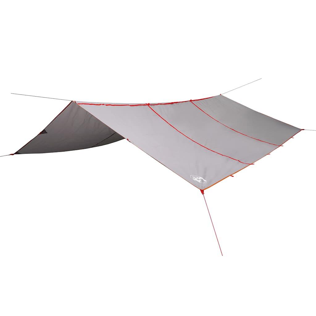 VidaXL Wasserdichte Campingplane 420 x 440 cm in Grau und Orange 2/7