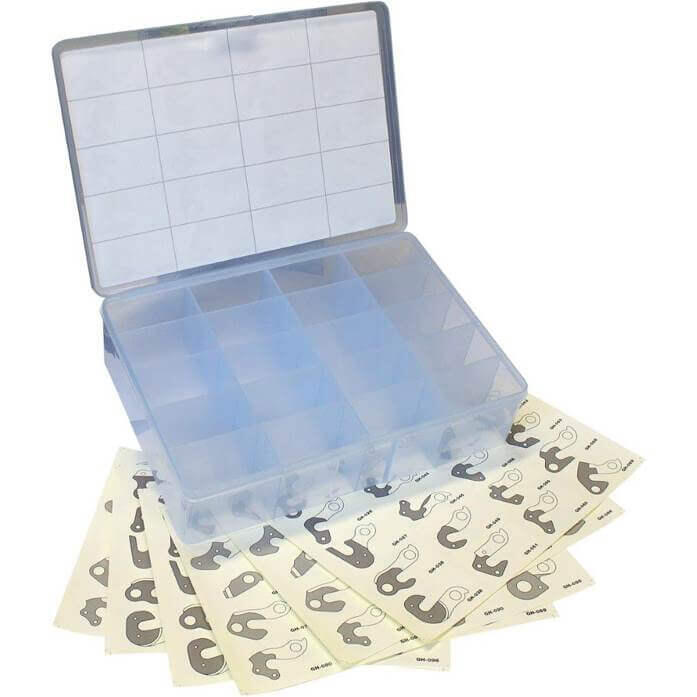 Boîte d'assortiment vide Union pour patins et crochets de dérailleur