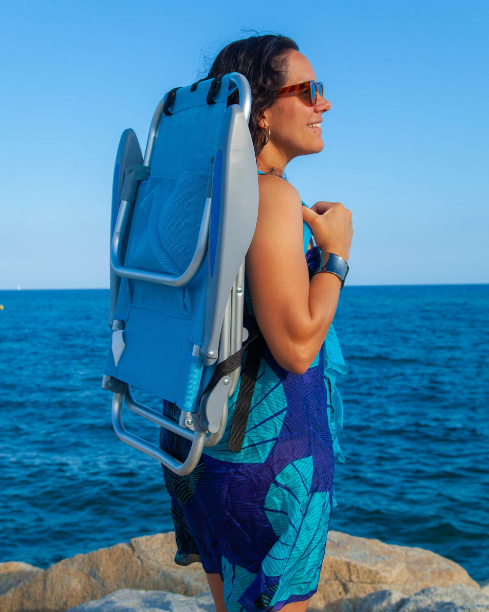 SILLA DE PLAYA PLEGABLE Y RECLINABLE 3/7