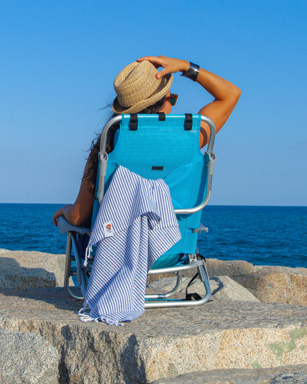 SILLA DE PLAYA PLEGABLE Y RECLINABLE 2/7