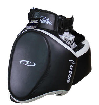 Leg protector zwart/wit pu - hoogste kwaliteit skintex - comfortabel