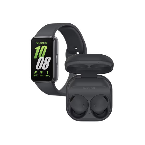 Samsung Galaxy Buds2 Pro Graphite + Fit3 Dark Grey Bundle Samsung Galaxy Buds2 Pro Graphite + Fit3 Dark Grey Bundle