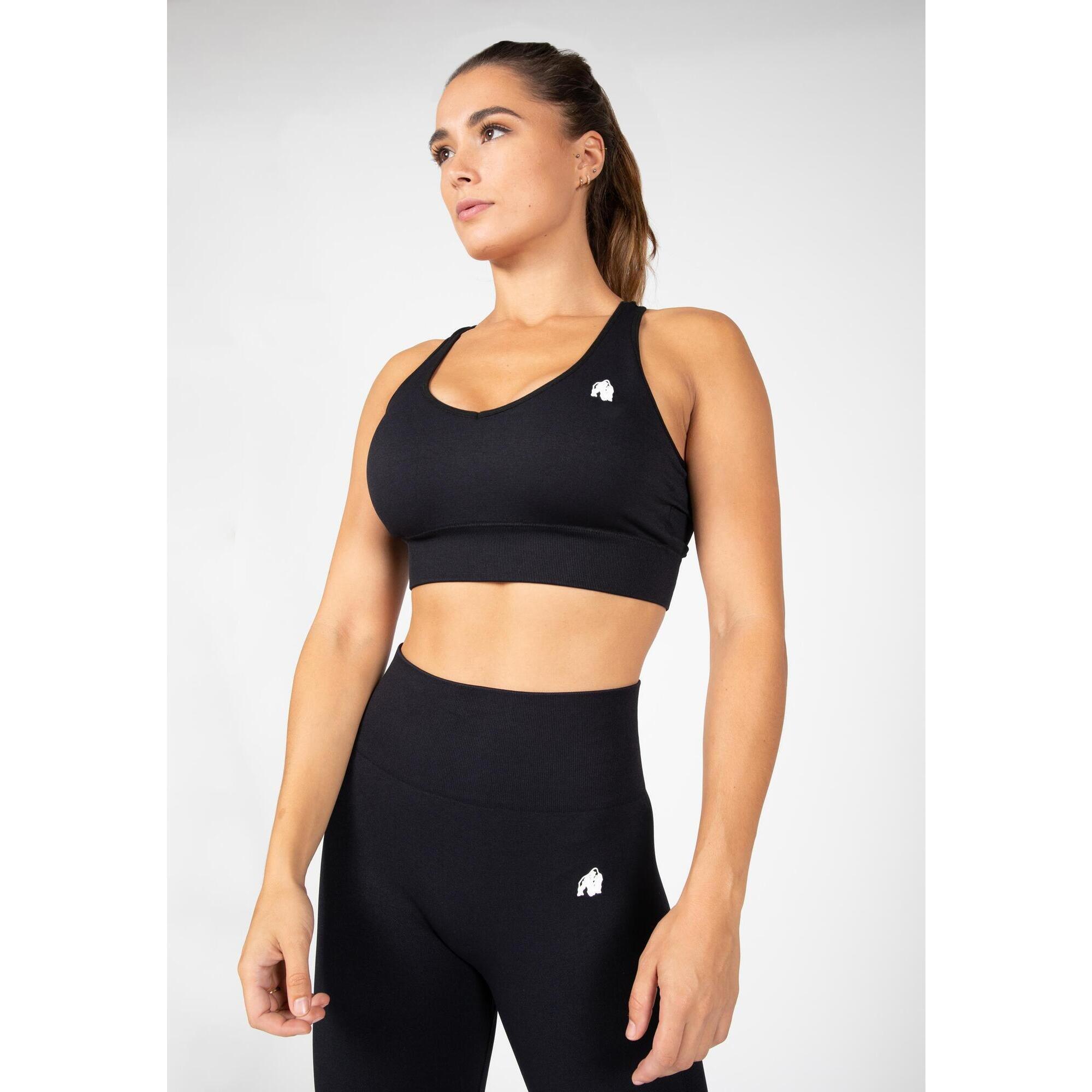 Gorilla Wear - Hilton Sans Couture Soutien-gorge De Sport - Noir - Brassière - Noir - 38 S - Decathlon