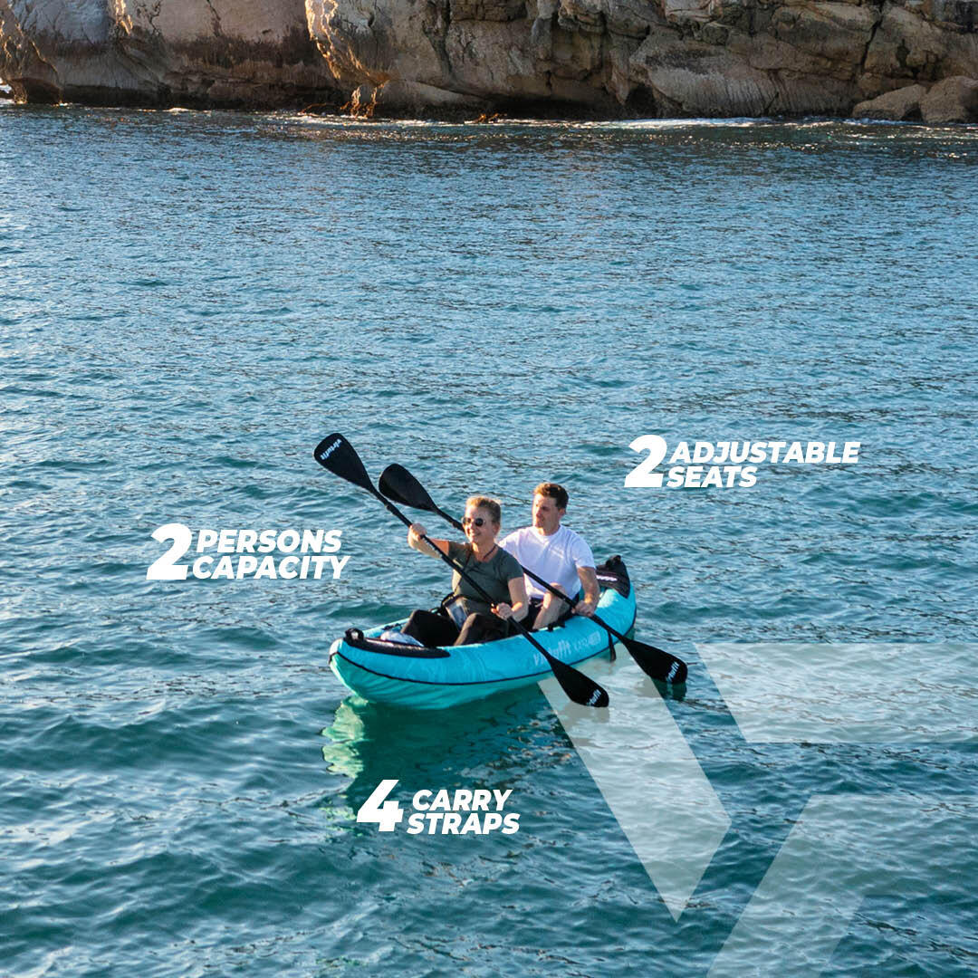 Kajak nadmuchiwany 2-osobowy VirtuFit Kayak 335 - Kompletny zestaw z 2 wiosłami 7/7