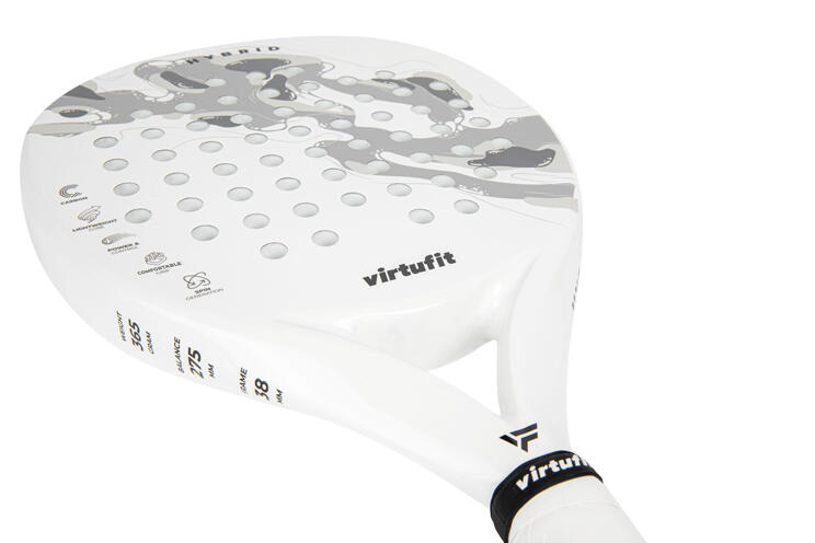 Hybrid Padel Racket - Wit/Grijs 5/8